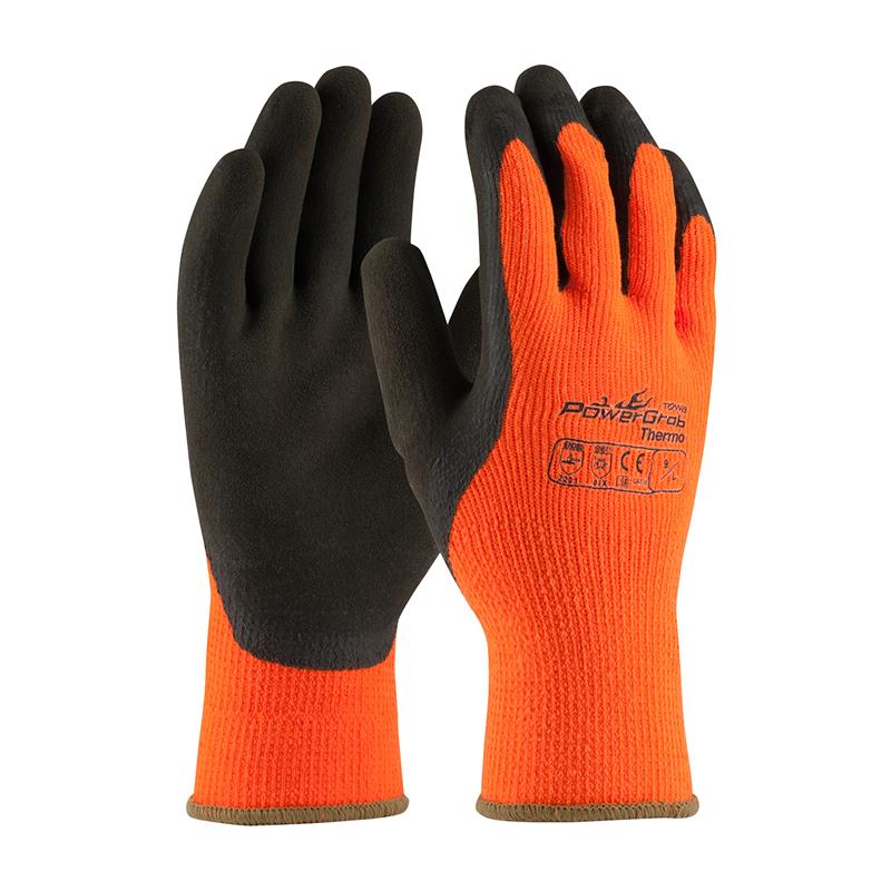 POWERGRAB THERMO MICROFINISH LATEX ORG - Cold-Resistant Gloves